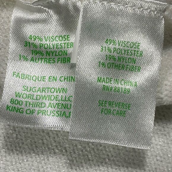 Lilly Pulitzer Morgen V-neck Sweater White w/Gold Stitching Large Style 006501 - Picture 7 of 8